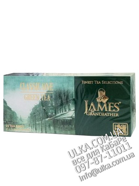 Чай зелёный в пакетиках James Grandfather Зелёный, 25 пак. James & Grandfather