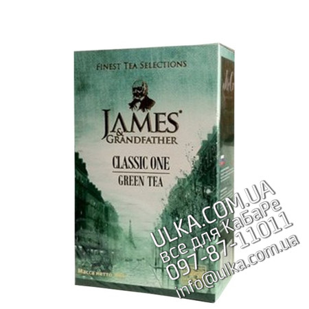 Чай зелёный листовой James Grandfather "Зелёный", 100 гр. карт.