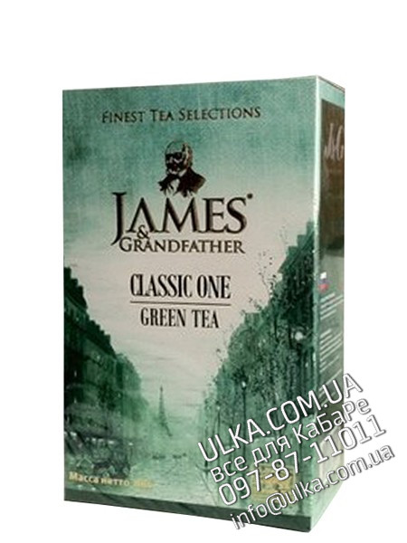 Чай зелёный листовой James Grandfather Зелёный, 100 гр. карт. James & Grandfather