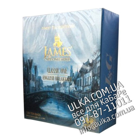 Чай черный в пакетиках James Grandfather "Английский завтрак", 100 пак.