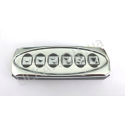 Сенсорная панель 6 кнопок, 6 LED, хромированная, для BFC LIRA, 16 контактов (9.9.07.75G)
